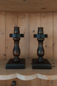 German Pine Candle Holders