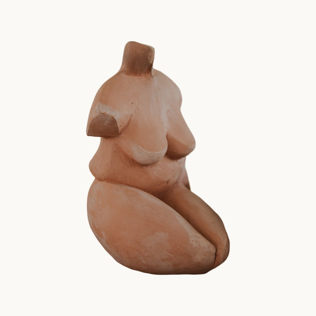 Vintage Terracotta Female Form Sculpture