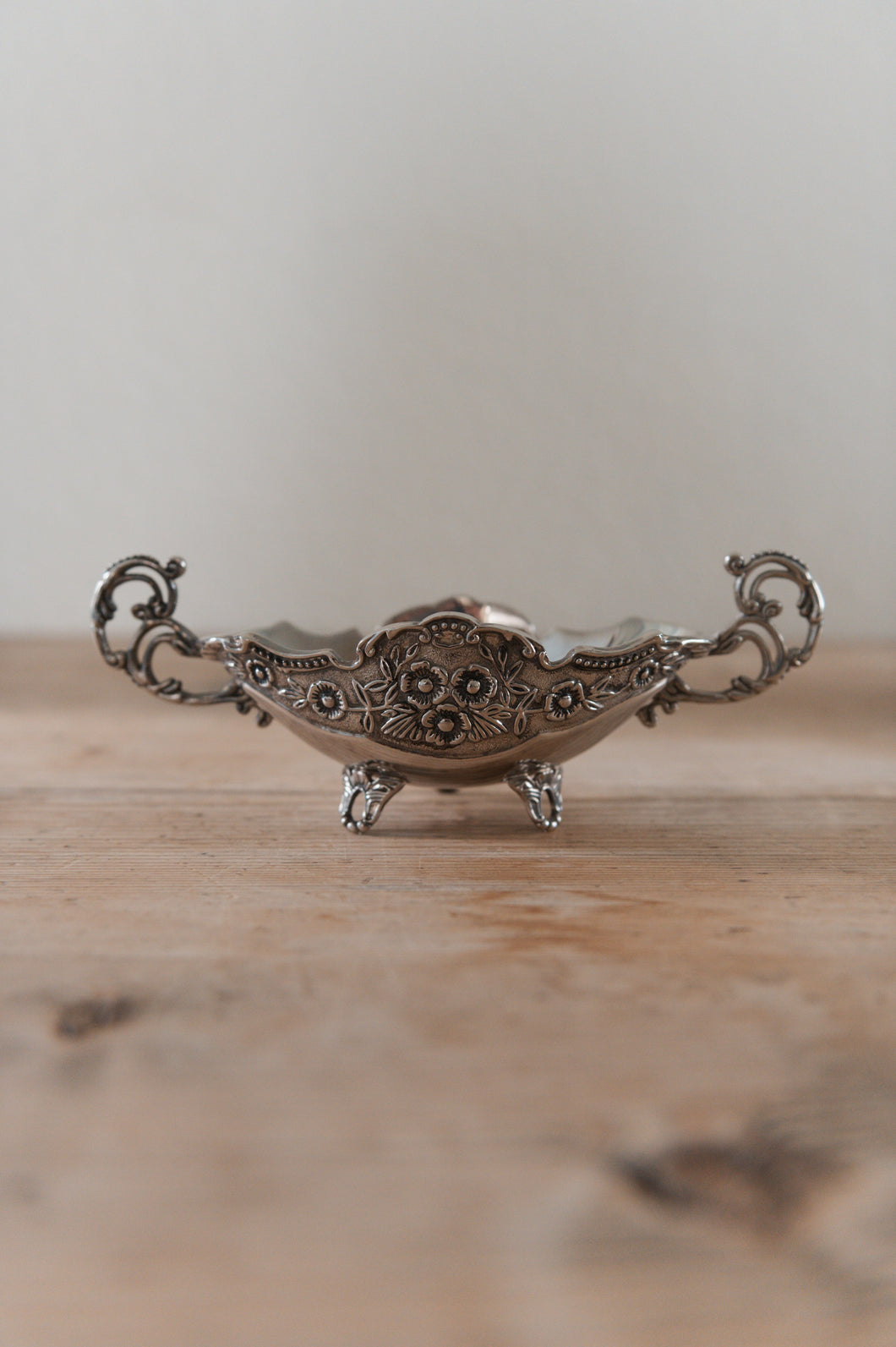 Ornate Silver-plated Sauce Bowl