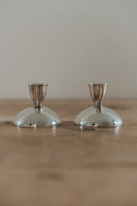 Antique Silver Plated Candle Holders