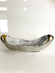 Cast Aluminum and Bronze Bowl by David Marshall
