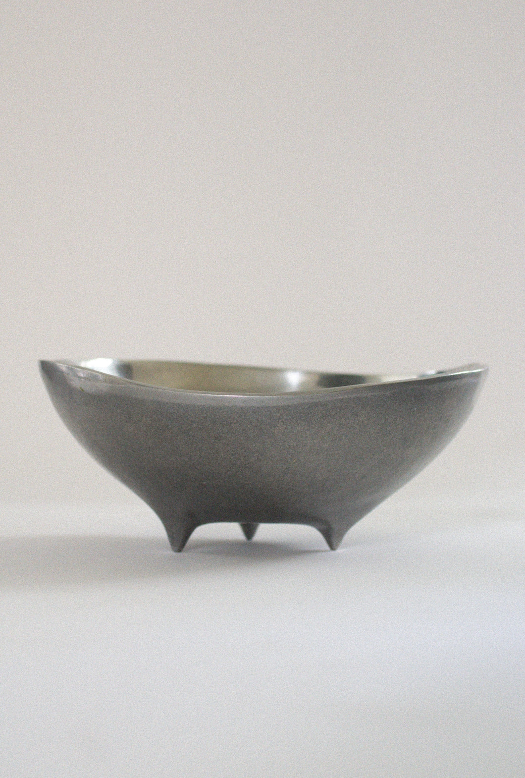 Vintage Sculptural Pewter Bowl