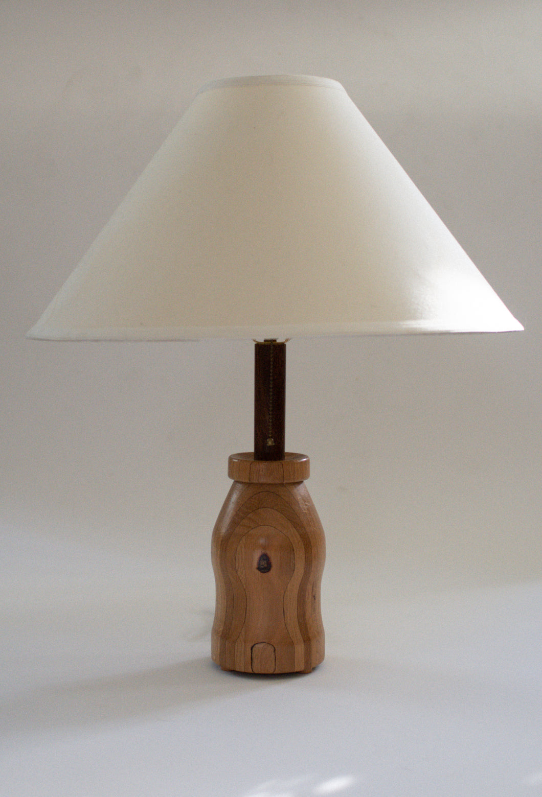 Hand Turned Wood Table Lamp